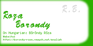 roza borondy business card